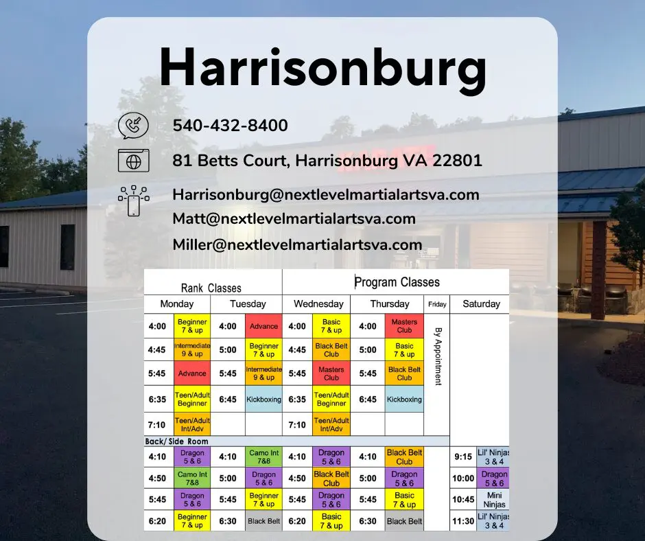 Harrisonburg schedule contact us